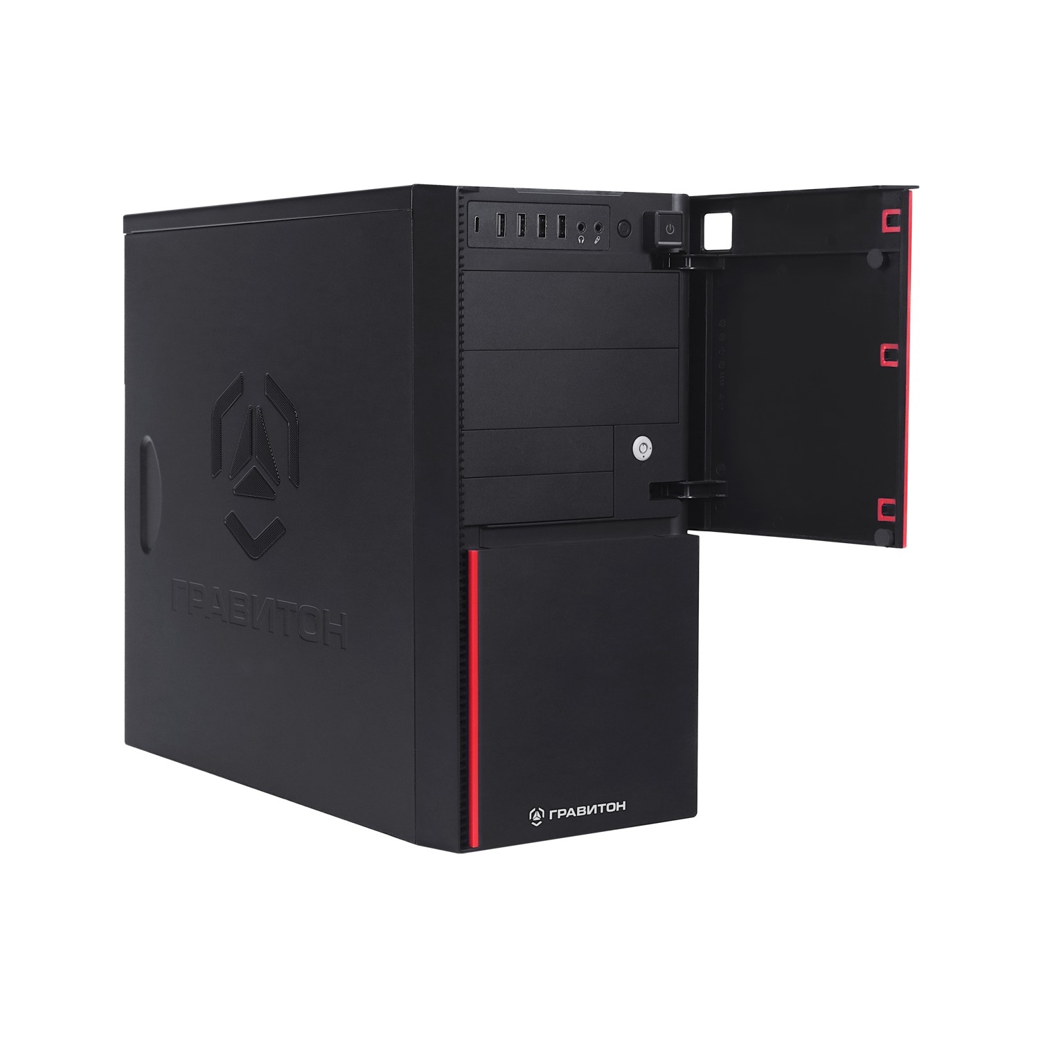 Гравитон Д50А (211496) RYZEN 5 5600G/16Gb/1xSSD1TB/FP_2xUSB2.0/450W Bronze/K+M/NoOS/Реестр МПТ