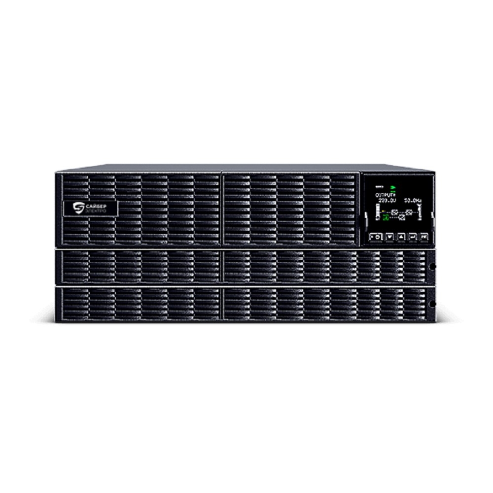 ИБП Сайбер Электро ЭКСПЕРТ-II-10000P Онлайн, 10000VA/10000W USB/RS-232/SNMP Slot/EPO//Relay/ByPass, 4х С13/ 4х C19/ 1х Клеммная колодка (12В /9Ач. х 16) 4U, рельсы в комплекте