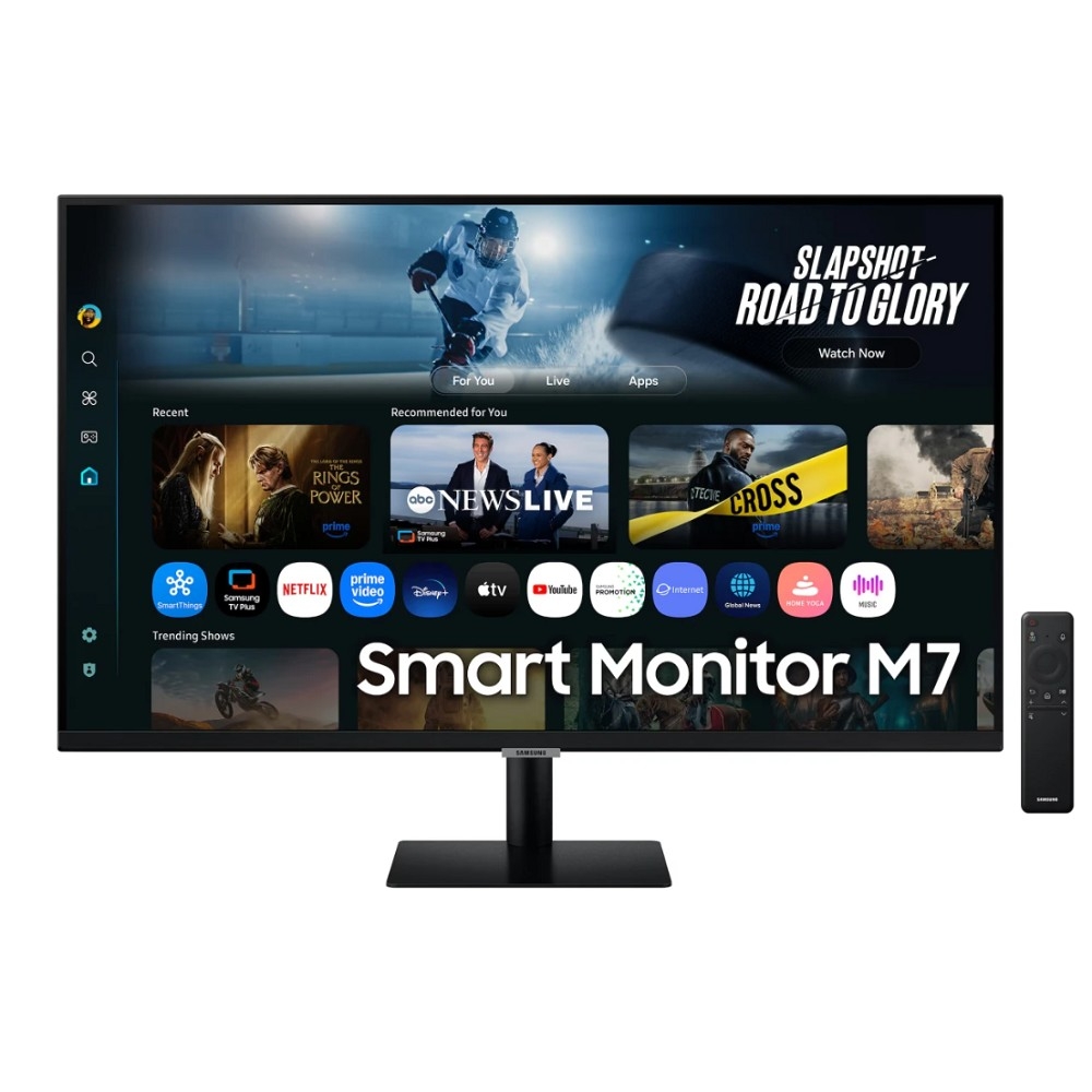 Монитор Samsung 32" S32FM702UI черный VA LED 3840x2160 60Hz 4ms 300cd 3000:1 8bit 16:9 178/178 2xHDMI USB-C 3xUSB 2x5W HDR10 WiFi Bluetooth Smart VESA