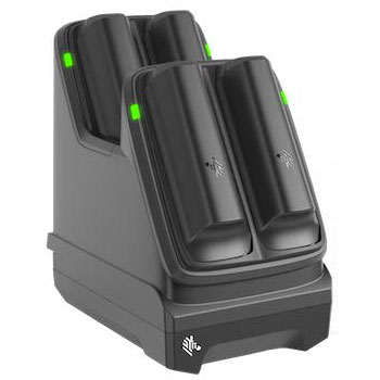 Зарядное устройство на 4-е аккумулятора Zebra ASSY: MC22/27 4-Slot Battery Charger, Charges Four Spare Batteries (Supp both Std and Ext Bat). Requires: PWR-BGA12V50W0WW & DC cord CBL-DC-388A1-01 SAC-MC2X-4SCHG-01