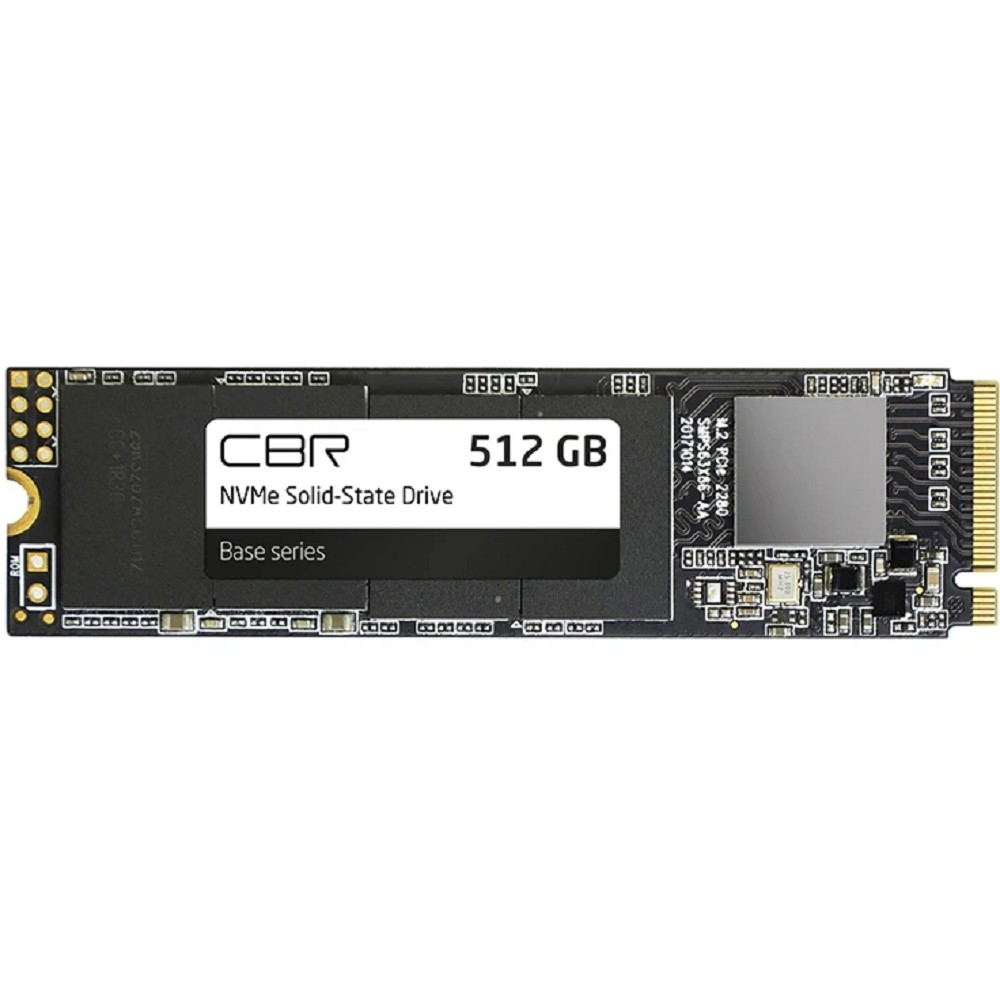 CBR SSD-512GB-M.2-BS24b-AIO-V2, Внутренний SSD-накопитель, 512 GB, M.2 2280, PCIe 3.0 x4, NVMe 1.3, 3D TLC NAND Сборка AiO V2