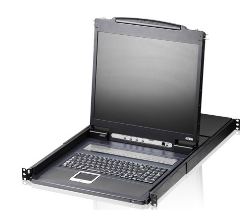 CL1308NR KVM консоль ATEN CL1308N, 8-портовый PS/2, VGA, KVM Переключатель с 19" KVM Консолью