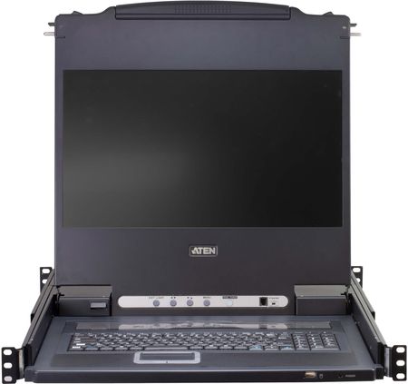 8-портовый KVM-переключатель Aten с ЖК-дисплеем Slideaway/ATEN/ 17.3" 8-Port PS/2-USB VGA Single Rail LCD KVM Switch CL5708MW
