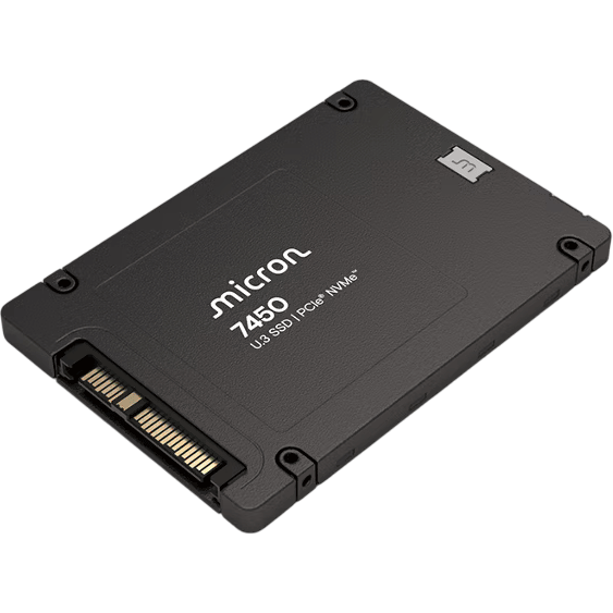 SSD диск Micron 7450 PRO, 15360GB, U.32.5" 15mm, NVMe, PCIe 4.0 x4, 3D TLC, R/W 6800/5600MB/s, IOPs 1 000 000/250 000, TBW 28000, DWPD 1 12 мес. MTFDKCC15T3TFR-1BC15ABDB