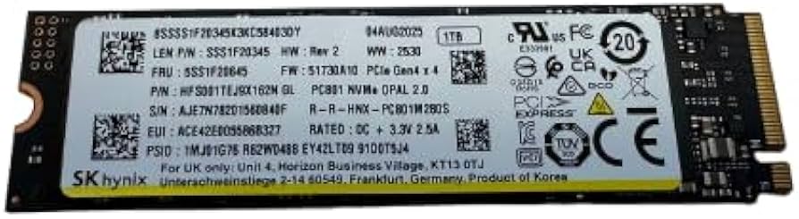 SSD диск SK Hynix 1TB PCIe Gen 4x4 M.2 NVMe HFS001TEJ9X162N GL