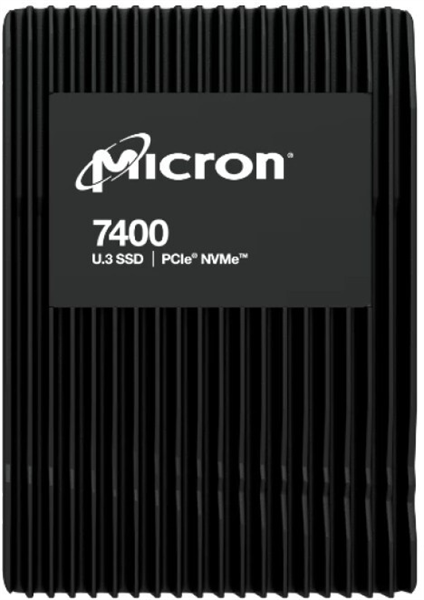 Micron 7400 MAX 1.6TB NVMe U.3 (15mm) PCIe NVMe Gen4 1x4 (v1.4) R6500/W2200MB/s 3D TLC MTTF 2М 430K/224K IOPS SSD  OEM MTFDKCC1T6TFC-1AZ1ZABYY