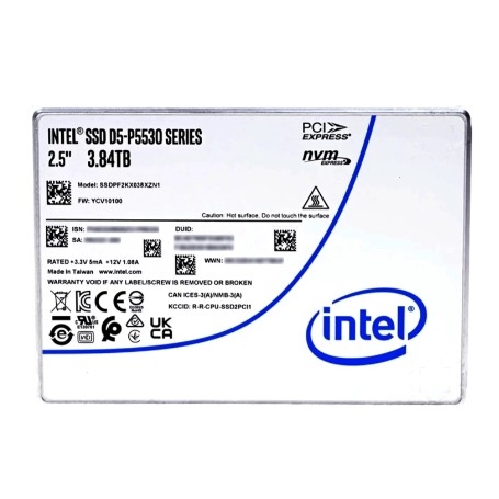 SSDPF2KX038XZN1 Intel SSD D5-P5530 Series 3.84TB, 2.5in PCIe 4.0 x4, TLC