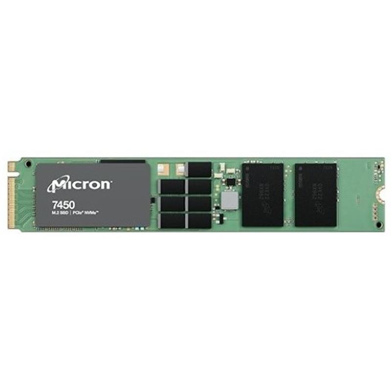 MTFDKBG1T9TFR-1BC1ZABYY Micron SSD 7450 PRO, 1920GB, M.222x110mm, NVMe, PCIe 4.0 x4, 3D TLC, R/W 5000/2400MB/s, IOPs 735 000/120 000, TBW 3650, DWPD 1 12 мес.