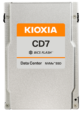 Ssd диск KIOXIA Enterprise SSD 2.5"(SFF/U.2), CD7-R, 3840GB, NVMe 1.4/PCIe 4.0 1x4, R6650/W3200MB/s, IOPS(R4K) 1100K/180K, MTTF 2,5M, 1DWPD/5Y (Read Intensive), TLC BiCS Flash™ KCD71RUG3T84