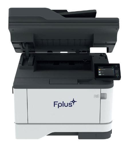 Многофункциональное лазерное печатающее устройство МФУ Fplus MB401adfn (лаз.моно,факс,A4,40 стр./мин,дуплекс 13 стр/мин,600x600dpi,перв.стр.5.9с.,DADF однопрох.50л.,CIS,600x600ppi,скан.моно 92 стор/мин,цв.40 стор/мин,2.8"цв.сенс.жк.,вх.350л,вых.150л.) MB401adfn