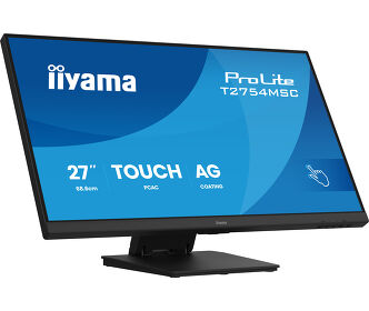 Монитор Iiyama 27" ProLite T2754MSC-B2AG черный IPS LED 4ms 16:9 HDMM/M глянцевая HAS 1000:1 300cd 178гр/178гр 1920x1080 75Hz VGA DP FHD USB Touch 2.9кг