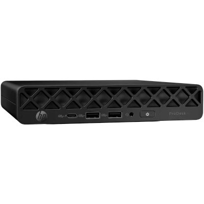Неттоп HP ProDesk 4 G1i mini U5 235T 16Gb SSD512Gb UHDG Windows 11 Pro GbitEth WiFi BT 90W kbNORUS мышь клавиатура черный BS7M0UT