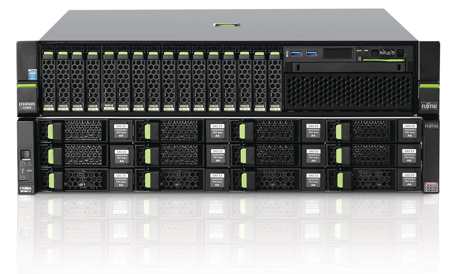 СХД Fujitsu DX200S5 24x2.5'/ dual ctrl/ 4 port FC 32G/4x32Gb mem set/ no drive / RMK DX200S5_24x3840_32FC_noDrv