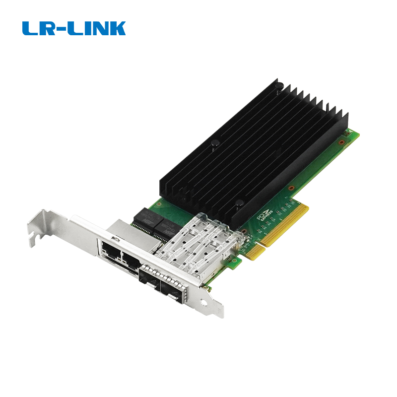 Сетевая карта LR-Link PCIe x8 10G 4-port SFP & Copper Hybrid Ethernet Network Adapter Intel X710