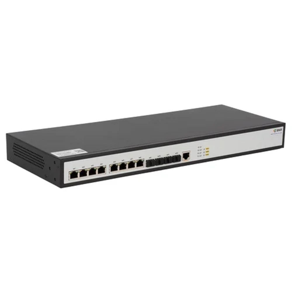 SNR SNR-S5310X-8TX-2AC Управляемый коммутатор уровня 2+, 8 портов 1/2.5/5/10GBASE-T, 4 порта 1/10G SFP+, два встроенных БП ~220V AC