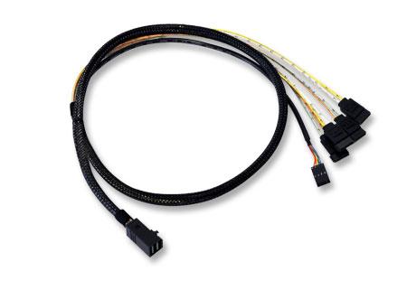 LSI00411 LSI Cable CBL-SFF8643-SATASB-10M(SFF8643- 4*SATA+SB), 100cm Кабель данных SAS, длина 100см,наконечники: SFF8643(контроллер)- 4*SATA+SB
