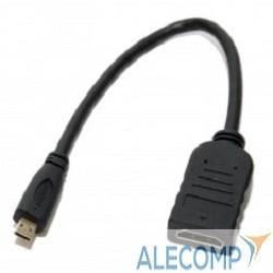 BC-HDM2AF Переходник micro HDMI (M) -> HDMI (F), v1.4b,  0,15m, позолоченные контакты, 5bites (BC-HDM2AF)