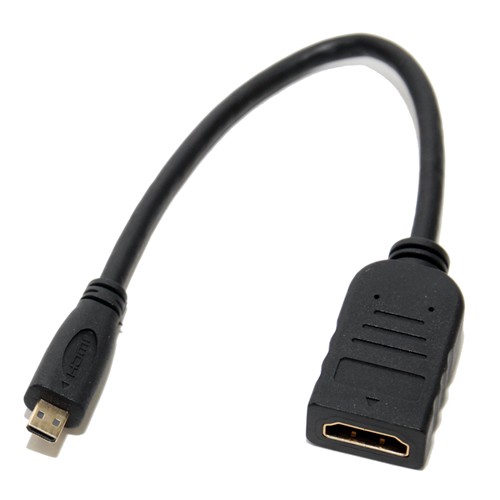 BC-HDM2AF Переходник micro HDMI (M) -> HDMI (F), v1.4b,  0,15m, позолоченные контакты, 5bites (BC-HDM2AF)