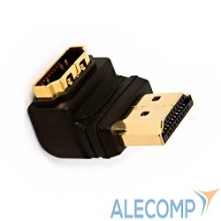 HA1005 Переходник HDMI (M) -> HDMI (F), 5bites (HA1005),  Г-образный, позолоченные контакты