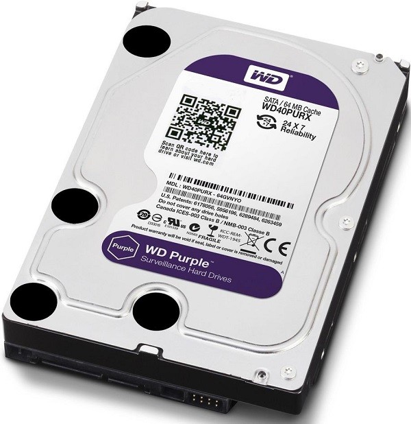 WD40PURZ Жесткий диск WD 4Tb Purple WD40PURZ, IntelliPower, 64MB buffer DV&NVR WD40PURZ