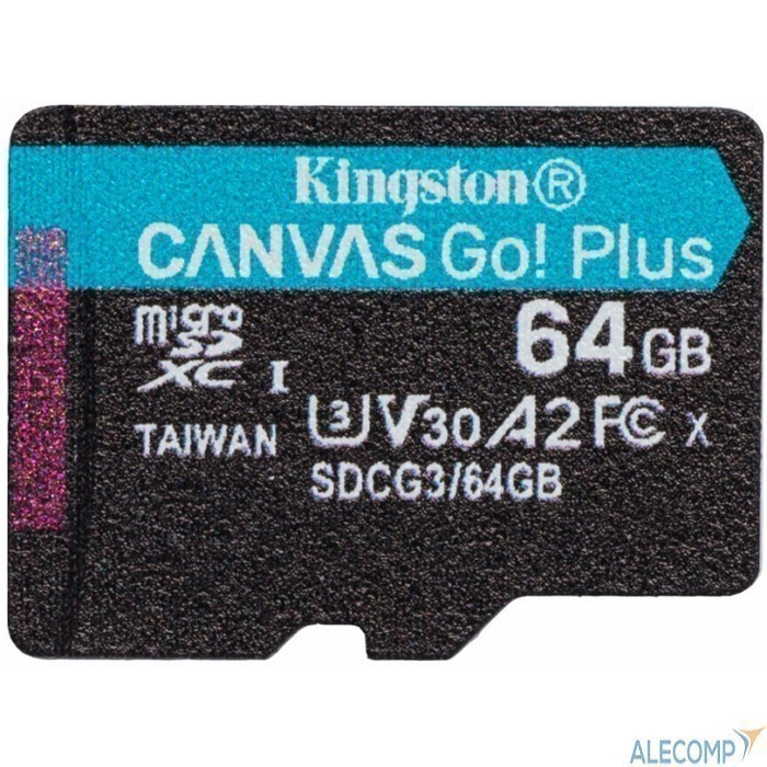 Карта памяти kingston canvas go plus microsdxc 64gb